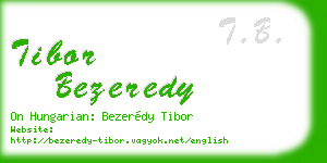 tibor bezeredy business card